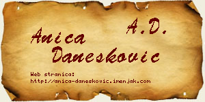 Anica Danesković vizit kartica